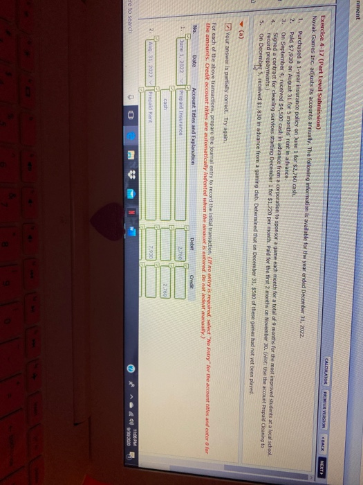  nment CALCULATOR PRINTER VERSION BACK NEXT Exercise 4-17 (Part Level Submission)