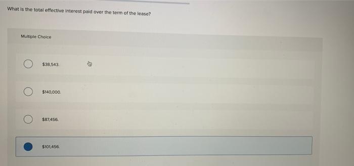 following tease amortization schedule. The 10 payments are made annually starting with