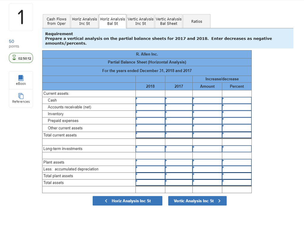 2018 R. Allen Inc. Comparative Balance Sheets December 31, 2018 and 2017
