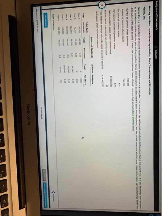  please show steps Assignment 2 Homework Calculator Mastery Problemi CorporationsOrganization, Stock
