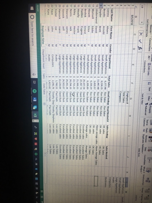 will filter out the Employee # and Total Sales for the employees
