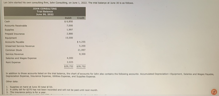  wrong question Len Sohn started his own consulting firm, John Consulting,