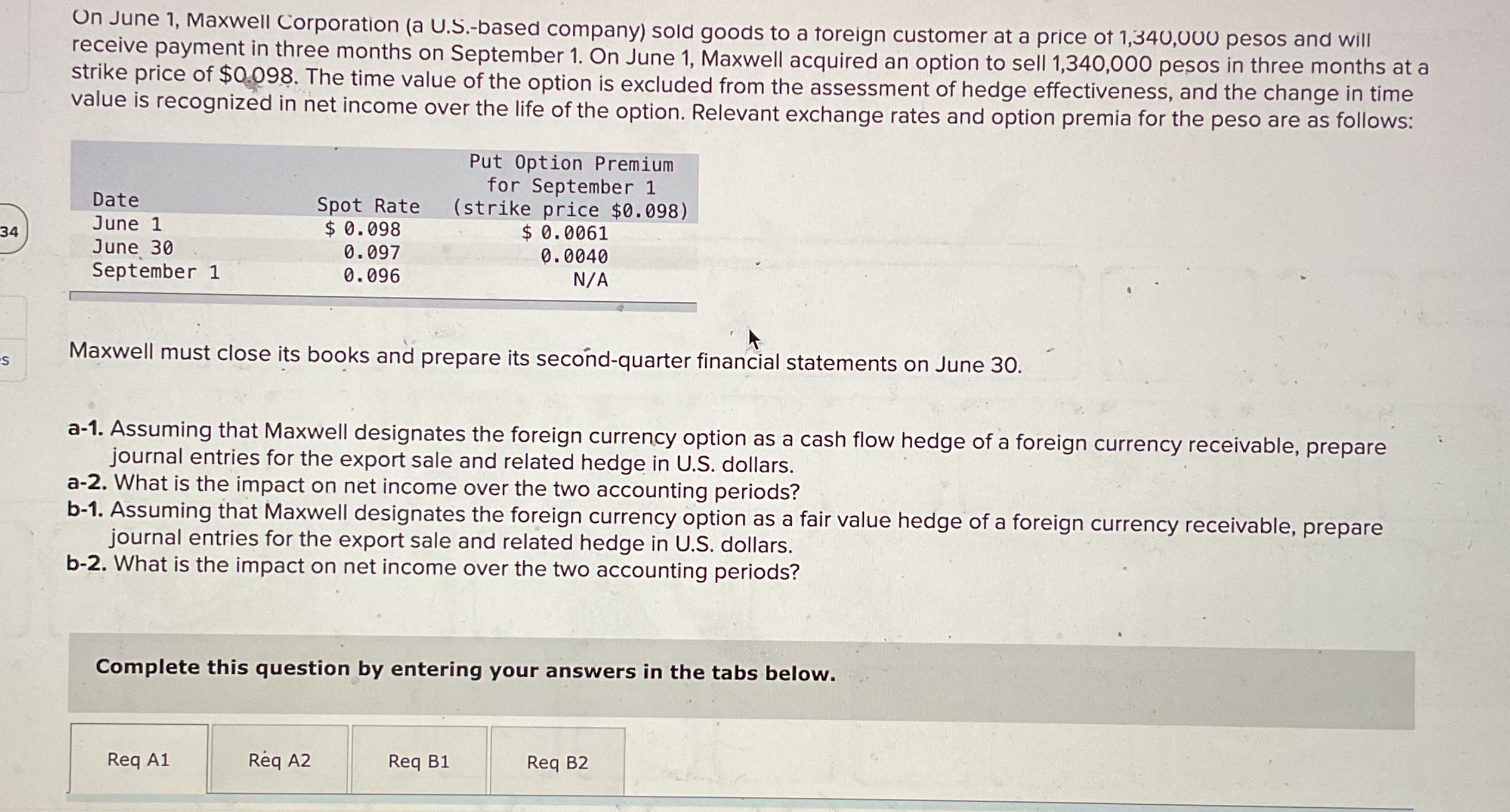  Un June 1, Maxwell Corporation (a U.S.-based company) sold goods to
