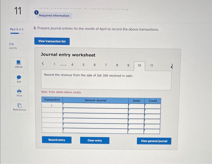 b. Direct materials used. c. Direct labor used (and poid in cash)