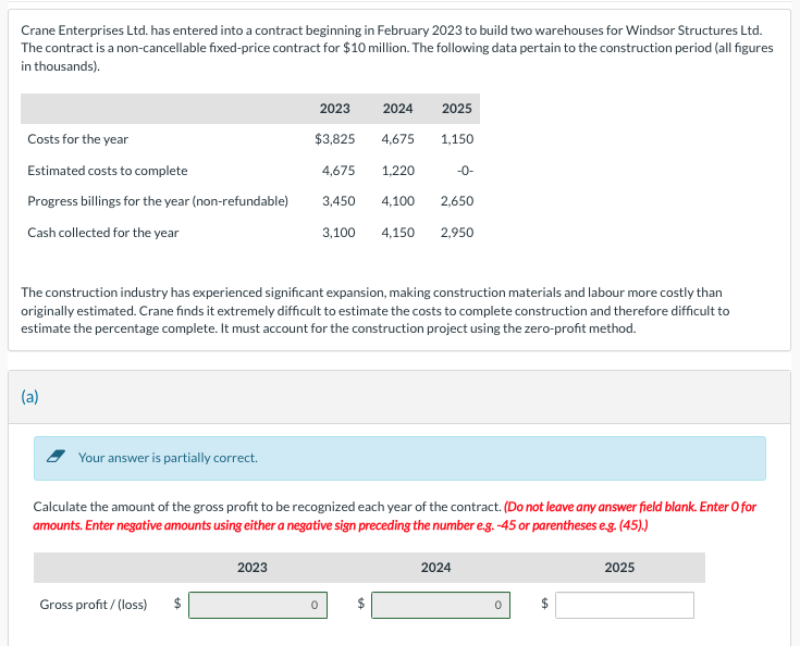 Crane Enterprises Ltd. has entered into a contract beginning in February
