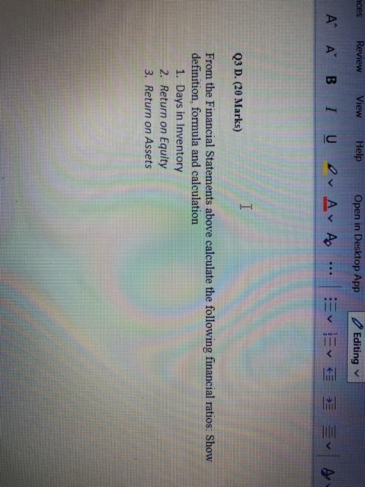 Here are the simplified financial statements of X Corp. from a recent