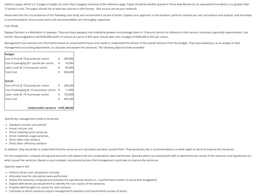  Submit a paper which is 2-3 pages in length (no more