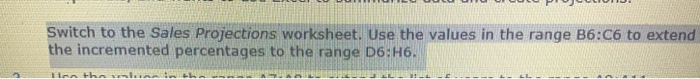  explain how to extend the incremented percentages from range B:6 C:6