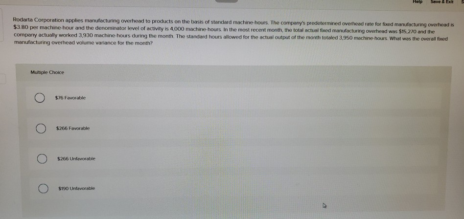 standard machine-hours following data for the most recent month: (MHs). The company