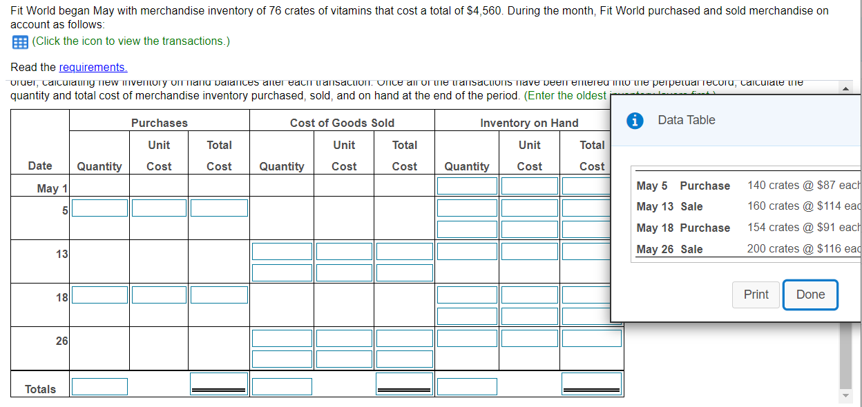 . Prepare a perpetual inventory record, using the LIFO inventory costing