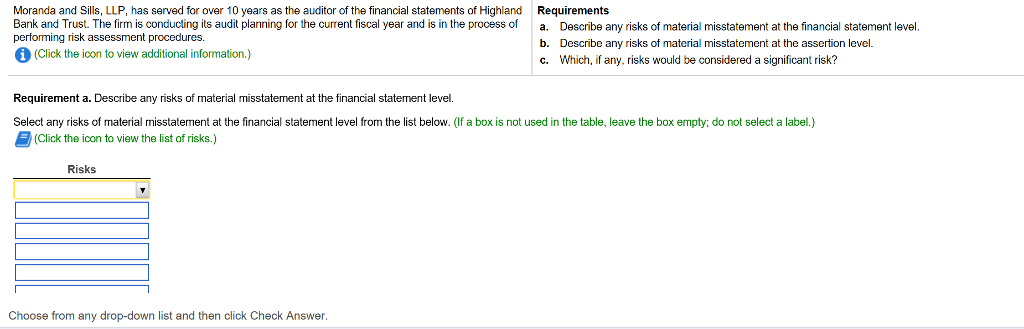 Please answer questions a., b. and c. For part a., the options