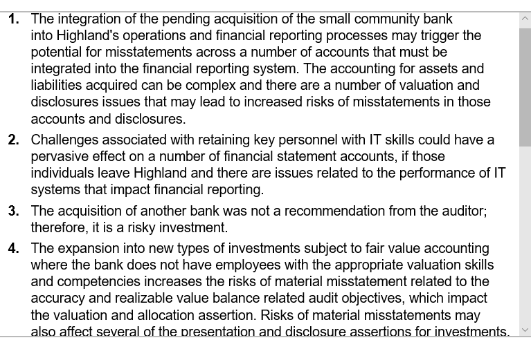 for risks are numbers 1 - 10. Moranda and Sills, LLP, has