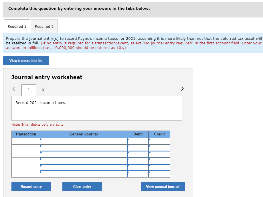 Exercise 16-13 (Algo) Deferred tax asset; income tax payable given; previous balance