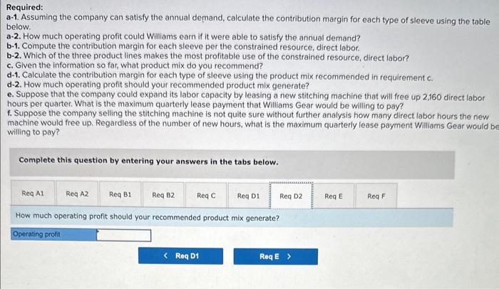Required: a-1. Assuming the company can satisfy the annual demand, calculate the