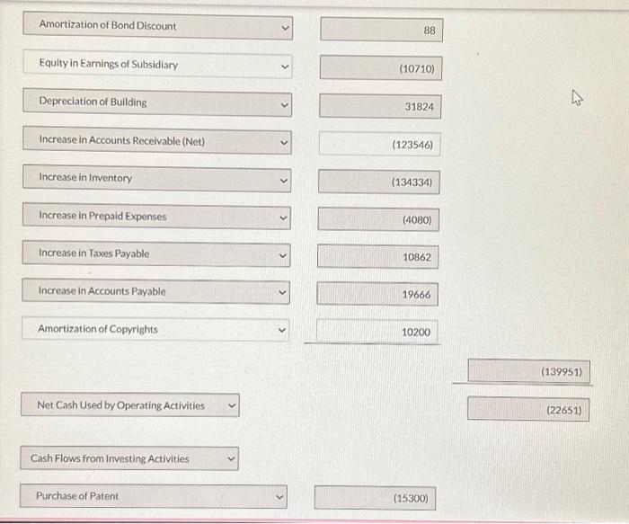 of the year are shown below. Your working papers from the audit