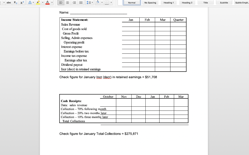 expansion. Based on a sales forecast (below) and other data, they would