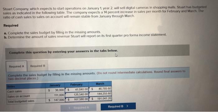 I got part A I just need part B Stuart Company, which