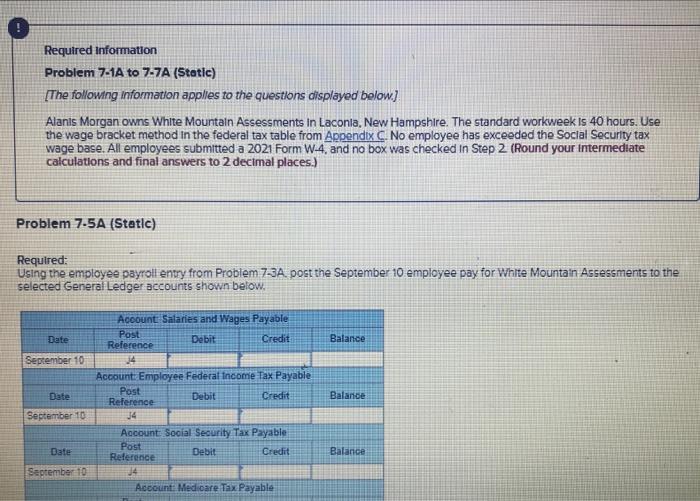 and final answees to 2 decimsl places.) Problem 7.2A (5tetic) Pecuared Fepteribe