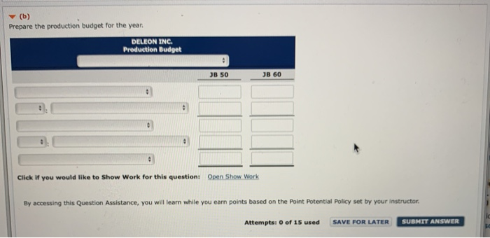 annual budgets for the year ending December 31, 2020. Accounting assistants furnish