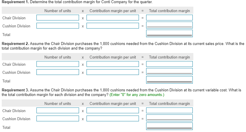 centers. Conti has one division that manufactures oak dining room chairs with