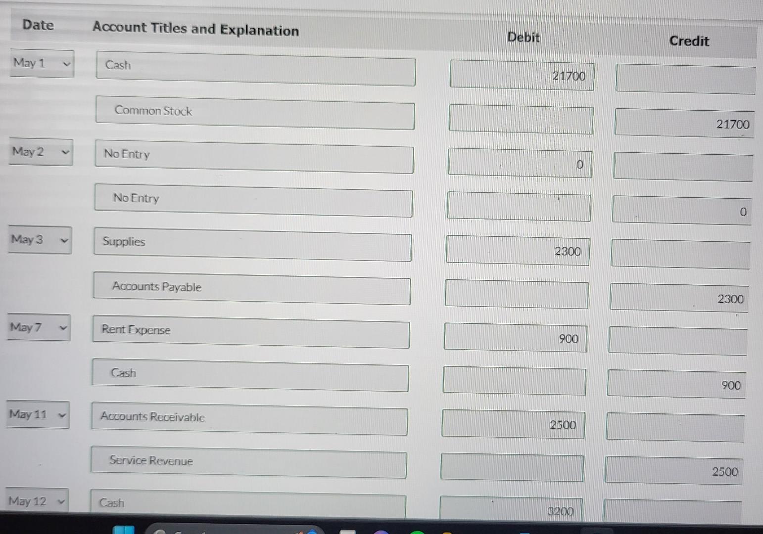 operations of her business, Larkspur, Inc., the following events and transactions occurred.