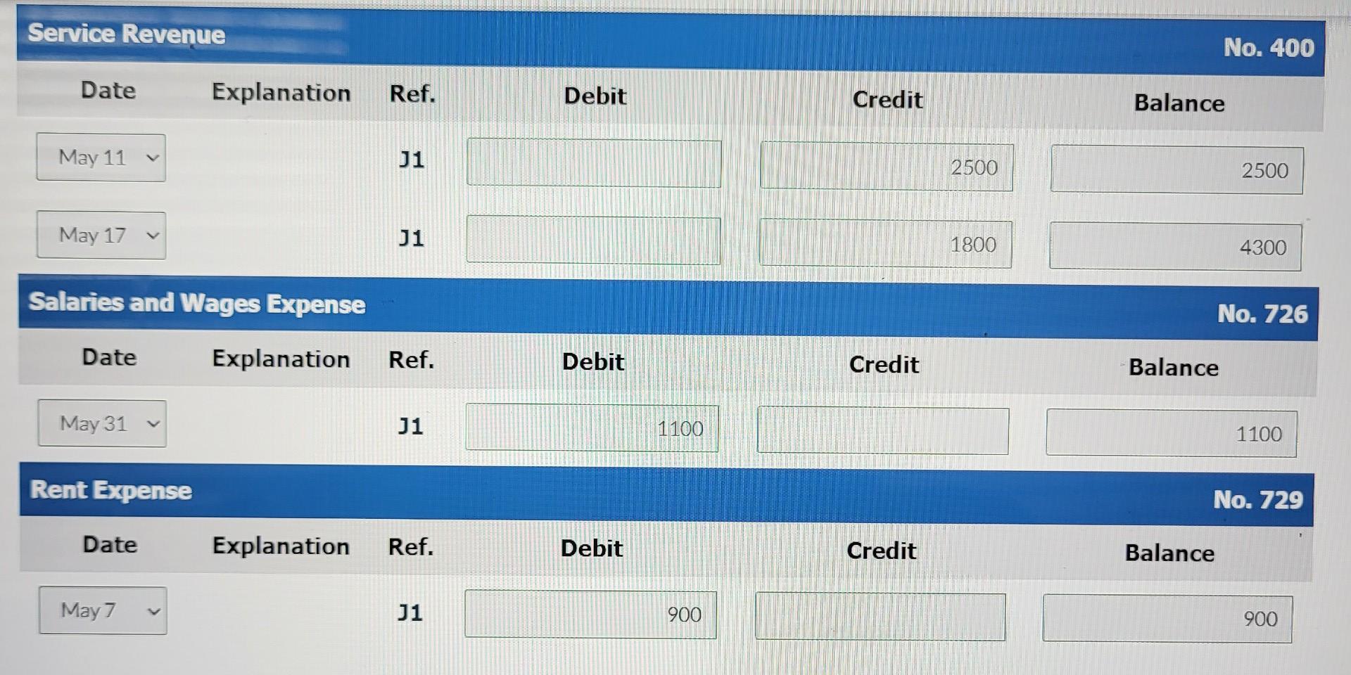 rent of $900 cash for the month. 11 Completed a tax assignment