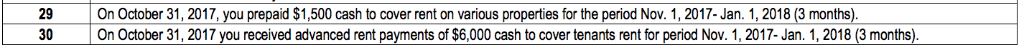 record the six adjusting entries your company needs to record as of