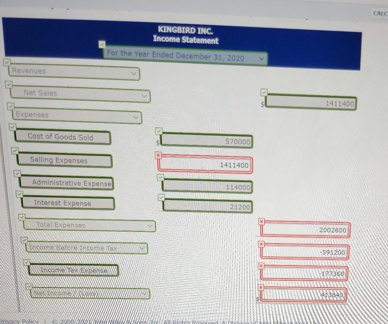 records of Kingbird Inc. were destroyed by fire at the end of