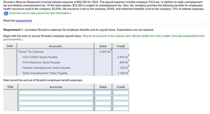 shown here Rico Mexican Restaureries expense of $42.000 for 2024. The presentencludes