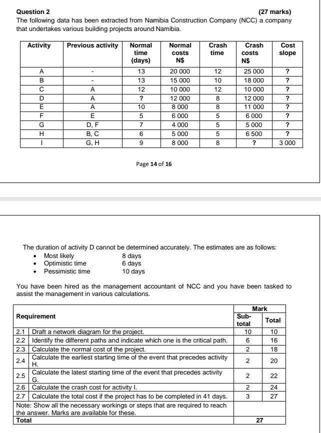 please help with question 2.1. I need that the most, the