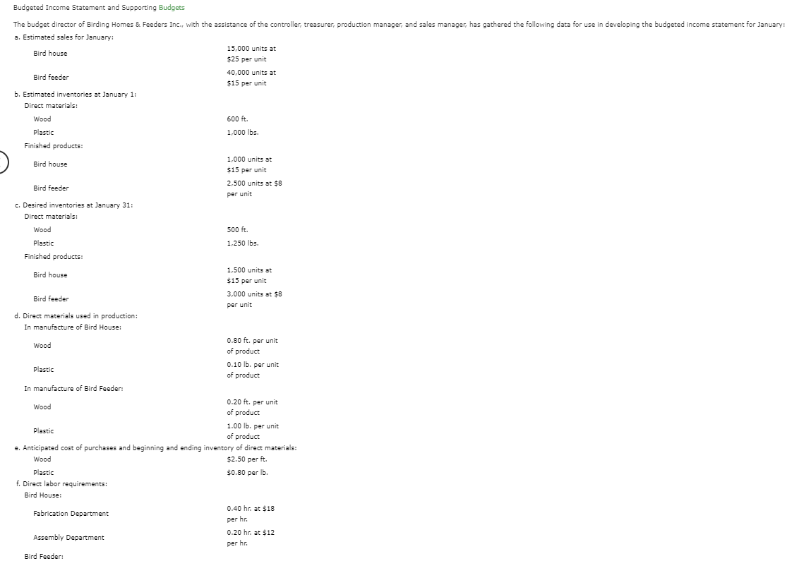  I needed help solving #6 & #8! Thank you! Budgeted Income