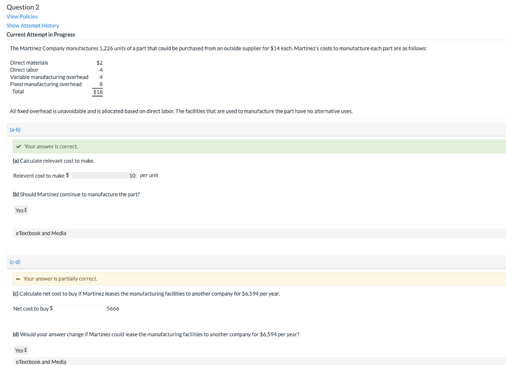 Please Answer Part C only Question 2 View Policies Show Attempt