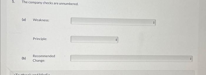 suggest a change in the procedure that will result in good internal