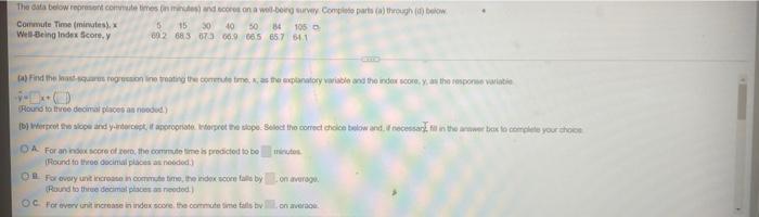  The data below represent comments and on a well-being survey Comparts