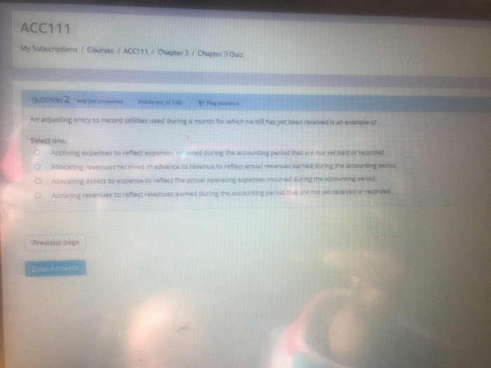  ACC111 My Subscriptions / Courses ACC11/Chapter 3/ Chapter 3 Quia Pog