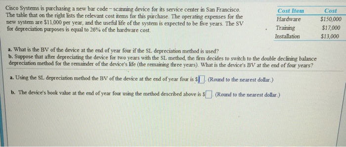  Cisco Systems is purchasing a new bar code-scanning device for its