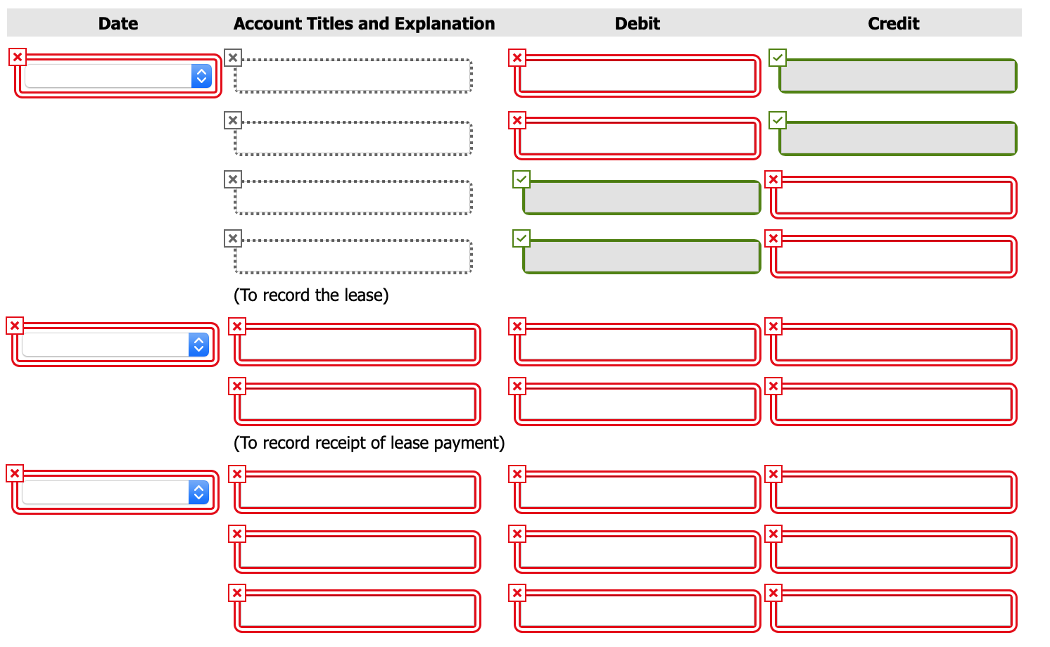 Corporation enters into a 5-year lease of equipment on December 31, 2019,