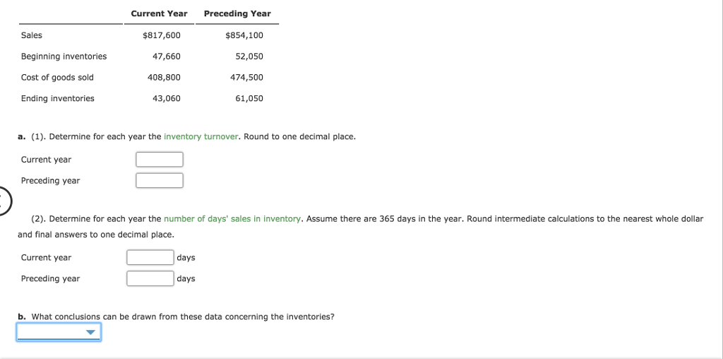 Options for fill-in: improving inventory position OR deteriorating inventory position OR no