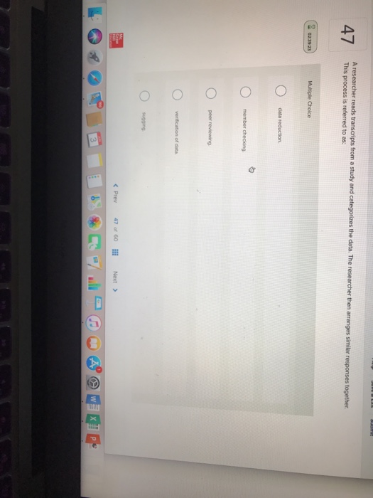  s from a study and categorizes the data. The researcher then
