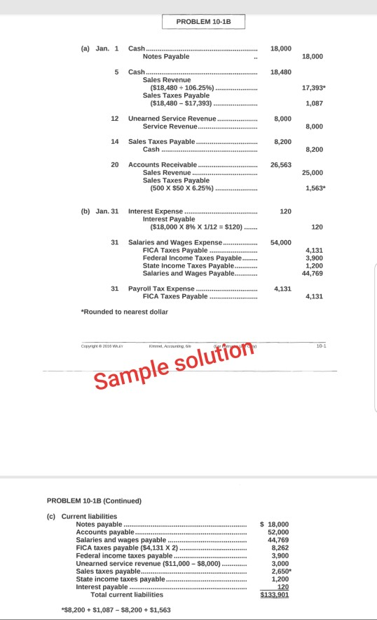 Please help me with this problem P10-1A. I have attached a sample