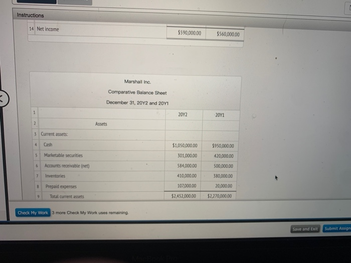 as follows. The market price of Marshall common stock was $82.40 on