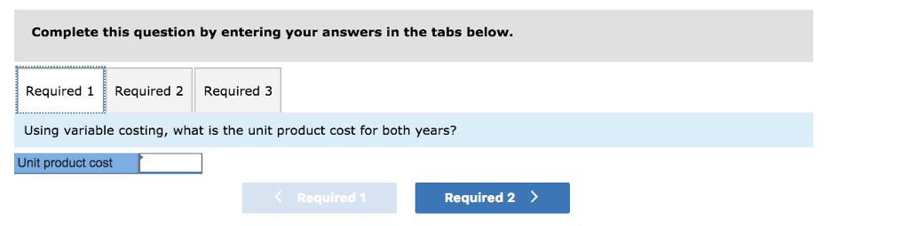 of operations, it reported absorption costing net operating income as follows: Year