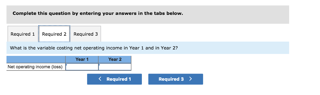 1 Year 2 sales (e $64 per unit) Cost of goods sold