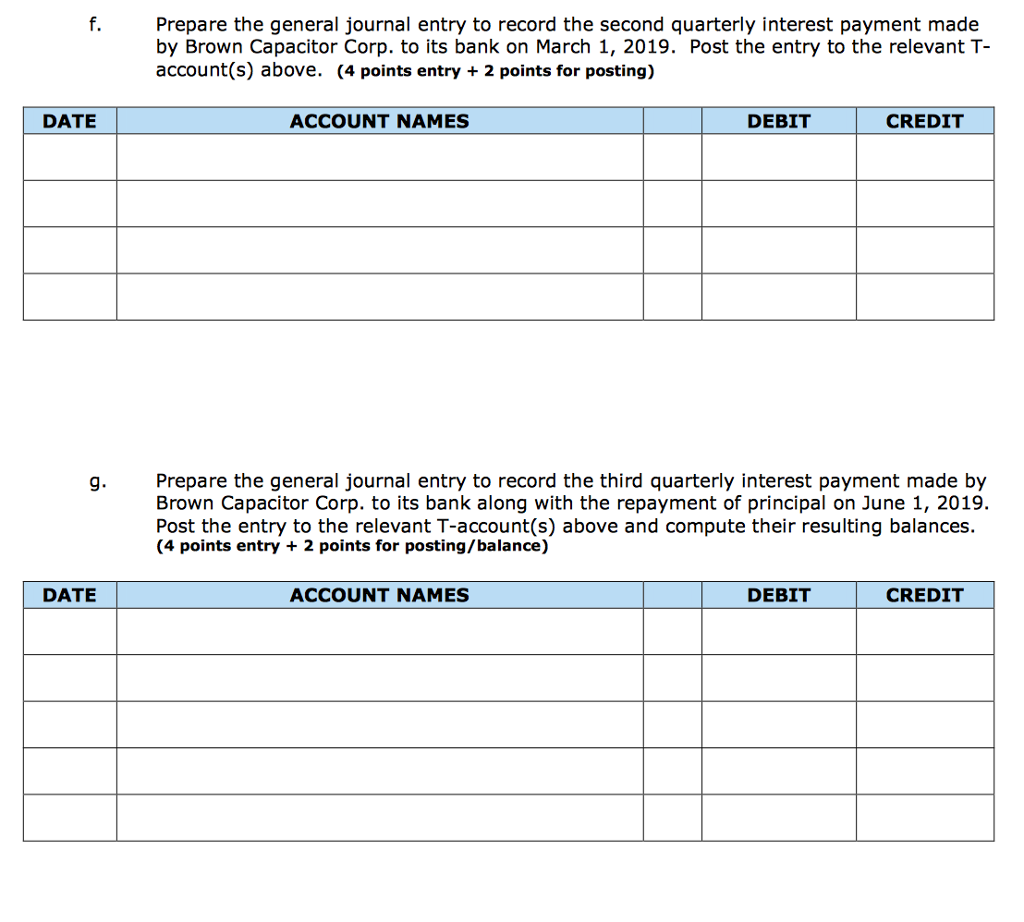 the relevant T-accounts. You will need to compute the account balances to
