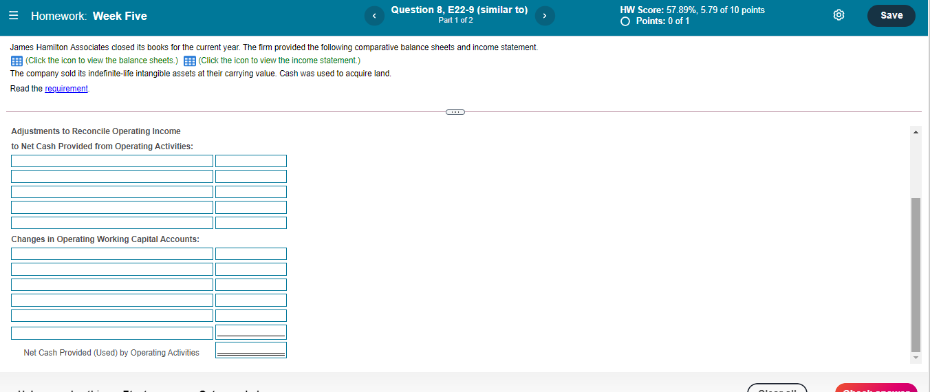 2 HW Score: 57.89%, 5.79 of 10 points O Points: 0 of