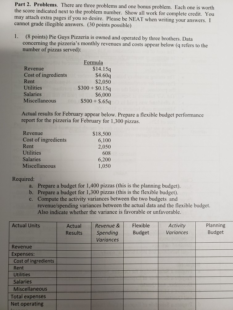 Everything needed to solve the problem is in the question. Part