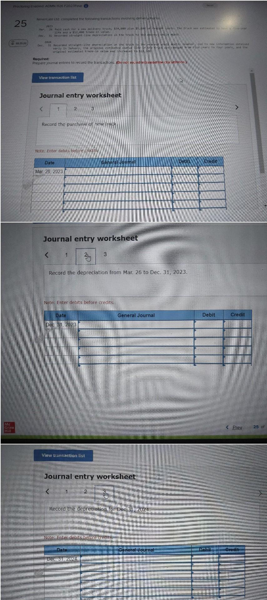 Required View transaction list Journal entry worksheet Record the purchase of