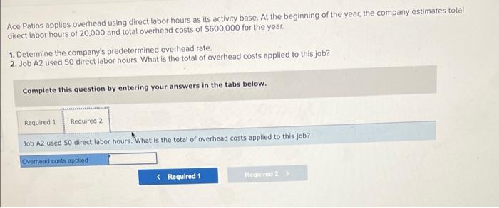 activity base. At the beginning of the year, the company estimates total