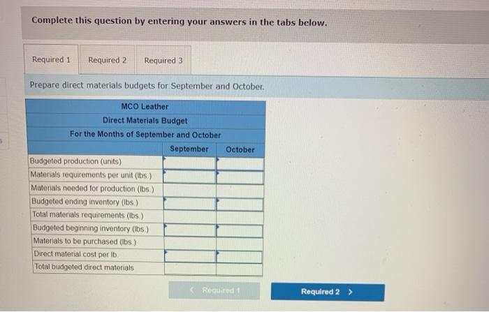 by entering your answers in the tabs below. Required 1 Required 2