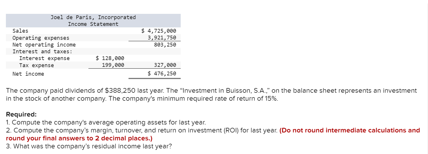 Paris, Incorporated, for last year follow: The company paid dividends of $388,250